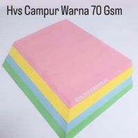 (100 LEMBAR) HVS SIDU WARNA A4 MIX/CAMPUR 70GSM