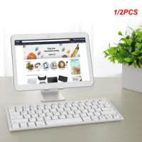 1/2PCS Ultra Thin Wireless Keyboard 78 Key Spanish Korean French Russian Arabic German Thai Keyboard For Tablet Laptop