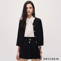 【MOMA】質感反褶袖廓形外套(黑色)