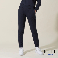 【ELLE ACTIVE】女款 乾爽舒適束口運動褲-深藍色(EA24S2W3403#39)