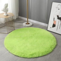 【優選百貨】簡約絲毛現代純色地毯圓形客廳沙發墊臥室床邊滿鋪長毛地毯