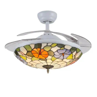 *Ceiling Fan Light Living Room Dining Room 42 Inch 110V 220V Fan Light Retro Ceiling With Remote Control Lights