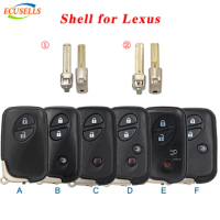 2/3/4 Button Blank Remote Key Shell Case Cover Fob for Lexus GS430 ES350 GS350 LX570 IS350 RX350 IS250 with Emergency Key