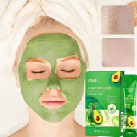 Avocado Deep Cleansing Bubble Mud For Face Exfoliating Face Mask Pores &amp; Blackheads Removal Cleansing Natural Skin Care For J0K5