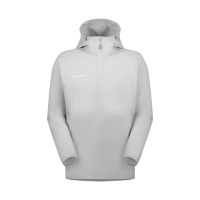 【Mammut 長毛象官方直營】GRANITE SO Hooded Jacket AF 防潑水軟殼連帽外套 鉑金灰 男款 #1011-00322