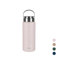【WOKY 沃廚】提手輕芯鈦瓷易潔層保溫瓶500ML#淵谷咖-淵谷咖