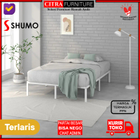 SHUMO  Dipan Ranjang Besi Minimalis Knock Down BED IN A BOX 140 x 200