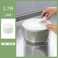 日本畅销進口蔬菜脫水器沙拉甩水菜籃脫水機手搖洗菜盆甩菜器瀝水籃平行進口