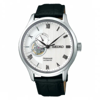 【SEIKO 精工】Presage羅馬開芯機械腕錶-黑(4R39-00W0P/SSA379J1)