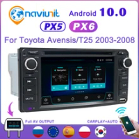 PX6 Radio Mobil 2 Din Android 10 dengan Layar untuk Toyota RAV4 Corolla Fortuner Camry Rush Crown Land Cruiser 100 4 Runner Tundra