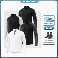 ☆Áo Zip Dài Tay Cổ Trụ Bazik Wings W01 Quarter Zip Co Giãn, Giữ Nhiệt Tốt, Thể Thao, Chạy Bộ, Bơi Lộ