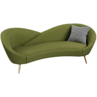 Green Gold Legs Lazy Sofa Nordic Love Seat 3 Seater Fabric Foam Sponge Couch Gaming Chair Adults Cheap Sofa 2 Plazas Furniture