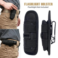 Tactical Nylon Flashlight Pouch 360 Degrees Rotatable Portable Case Holster Cover Flashlight N3A3