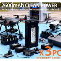 Drone Battery 3.7V 2600mAh Rechargeable Lithium Battery Durable Lithium Drone Replacement Battery 3.