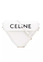 CELINE 二手 Celine 光滑小牛皮標誌三角形斜背包