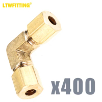 LTWFITTING 3/16-Inch OD 90 Degree Compression Union Elbow,Brass Compression Fitting (Pack of 400)
