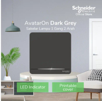 Murah Schneider Electric Avataron Saklar Lampu Dark Grey - 1 Gang 2