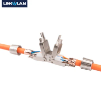 Linkwylan Cat6A Cat7 Cable Extender Junction Adapter Connection Box RJ45 Lan Cable Extension Connector Full Shielded Toolless