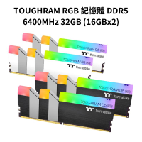 【獨家！另享10%回饋】曜越 鋼影TOUGHRAM XG RGB 記憶體 DDR5 5600MHz 32GB(16GBx2)黑/白