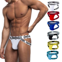 Thongs Trendy and Sexy Cotton Pit Cloth Young Men's Low-waisted Hip-lifting Thongs Fashion Sports Jacquard Belts Underwear