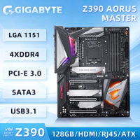 GIGABYTE Z390 AORUS MASTER Motherboard support 4 x DDR4 DIMM 128GB HDMI M.2 Support For i9 9900KF i7 8700 i5 9600K i5 8500 CPU