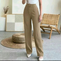 Cozie Cullote Loose Pants - Celana Highwaist Panjang Wanita Kulot Rib Premium Celana Panjang Korean 