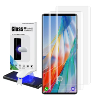 Screen Protector for LG Wing Tempered Glass 3D 9HFull Cover UV Glass Film for LG Wing with Fingerprint Unlock Phone Accessories