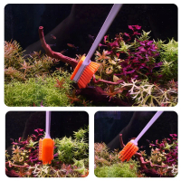 A CUTE  QANVEE Aquarium MK3 Fish Tank Cleaning Brush Algae Removal Cleaners Fishbowl Akvarium Access