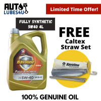 Caltex Havoline Sintetik Penuh 5W40 4L (Set Jerami FOC) - Minyak Enjin Kereta Caltex