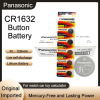 5Pcs-20Pcs Panasonic 3V CR1632 Button Batteries Cell Coin Lithium Battery For Watch Electronic Toy Calculators