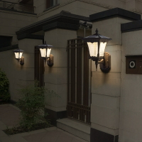 太陽能壁燈家用戶外庭院路燈防水室外陽臺墻壁燈超亮LED太陽能燈