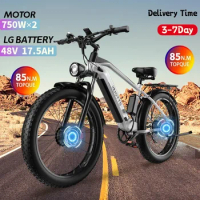 Ebike1500W Dual Motor 48V17.5AH Battery Urban Adult Mountain Electric Bicycle Full Suspension 26*4.0 Inch Fat Tire Electric Bike