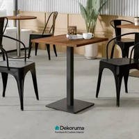 Dekoruma CLIFF Kaki Meja Metal Persegi / Rangka Meja Besi / Penyangga Meja - Hitam