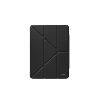 【LAUT 萊德】iPad Air 13吋 （2024-2025） 透明背板多角度保護殼-黑(適用M2/M3 平板殼)