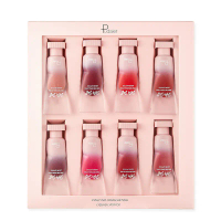 Lip Gloss Cermin Tahan Lama Tidak Melekat Cawan - Set 8 warna Pudaier, teknologi filem 'water-glow’ 