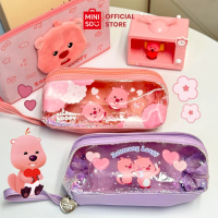 Miniso x ZANMANG Loopy Collection Tas Kosmetik Dengan Pegangan Desain Transparan Cosmetic Bag Tas Pe