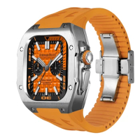 For Apple Watch ultra Ultra 2 49mm Iwatch Fashion Customization Retrofit Kit Titanium Conversion Protect iwatch case strap