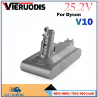 New For Dyson V10 SV12 Battery 25.2V 98000/7800mAH for For Dyson V10 absolute replaceable fluffy battery cyclone vacuum cleaner