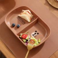 【LINE FRIENDS】熊大兔兔陶瓷分格餐盤(可微波)