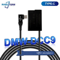 PD Type C USB-C to DMW-BLD10 Dummy Battery DMW-DCC9 DCC9 Right Angled DC Coupler for Panasonic DMC GX1 GF2 G3 G3K G3R Cameras