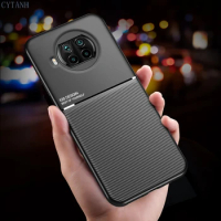 Car Magnetic Holder Case For Xiaomi Mi 10 T 10T Lite 5G M2007J17G Soft Silicone Shockproof Coque Cover For Mi 10T Lite 5G