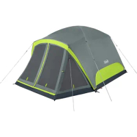 Coleman Skydome Camping Tent with Screen Room, Weatherproof 4/6/8 Person Tent with Screened-in Porch, Includes Rainfly