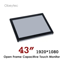 43 inch Projected Capacitive touch screen monitor, FHB open frame monitor, 1920*1080 350cd/m2, OB-OPM430