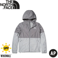 【The North Face 男 防風防潑外套 AP《中灰/淺灰》】81PO/防風外套/連帽外套/防潑水外套/風雨衣