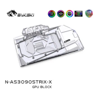 Bykski Water Block Use for ASUS ROG RTX3080 3090 STRIX GPU Card / Copper Block / Backplate RGB A-RGB AURA/AIC GPU CARD