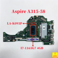 USED Laptop Motherboard LA-K093P for Acer Aspire 5 A515-56 A515-56T WITH i5-1135G7 I7-1165G7 4GB Fully Tested 100% Work