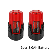 12V Battery 3Ah 6Ah Rechargeable  Milwaukee M12 XC Cordless Tools 48-11-2402 48-11-2411 48-11-2401 M