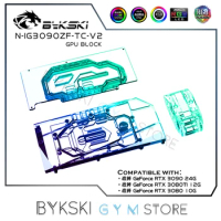 Bykski GPU Active Backplate Block For IGame Battle AX RTX 3080/3090 Video Card,VGA Memory VRAM Double Side Cooler N-IG3090ZF-TC