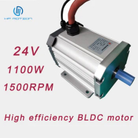 24V 1100W 1500RPM High Power Brushless DC Motor for Vehicle-Mounted Hydraulic Pump Applications, High Torque with controller
