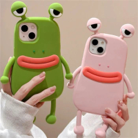 For Apple 14 Zhao Rusi The Same Phone Case Iphone13 Funny Frog 12 Pink Pig XS Silicone